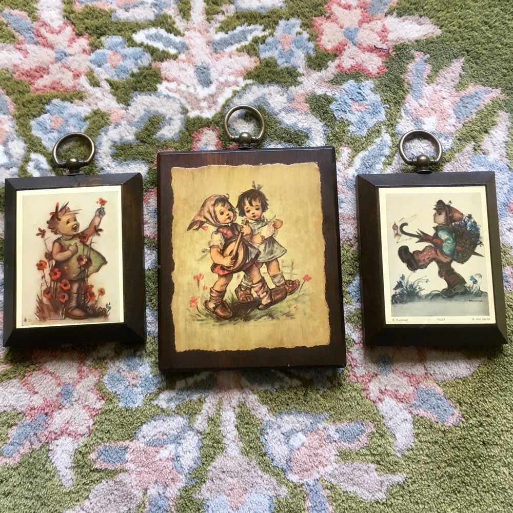 Set of 3 Vintage Hummel Plaques